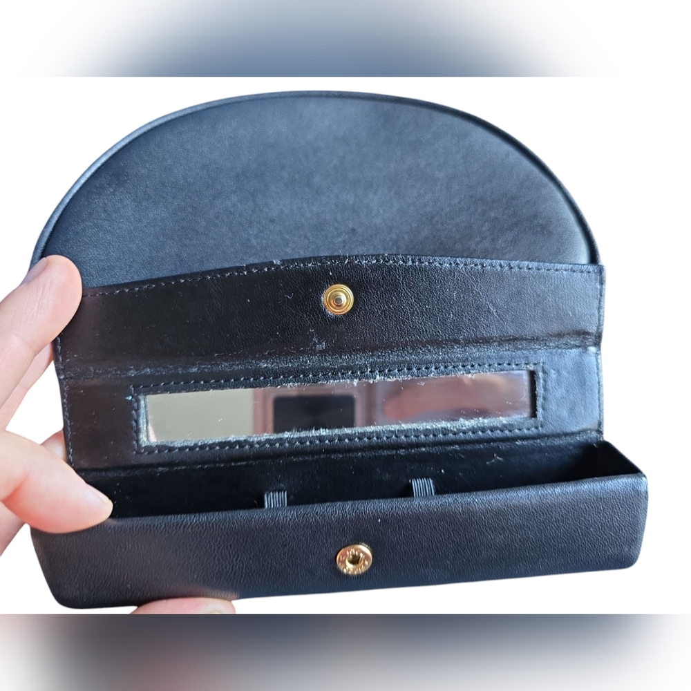 VGUC Etienne Aigner black leather cosmetic bag bundle - Picture 6 of 7